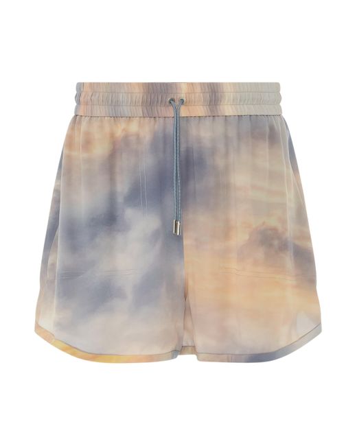 Alexander McQueen Gray Daybreak Explorer Shorts, /, 100% Silk