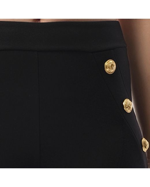 Balmain Black Trousers With Buttons