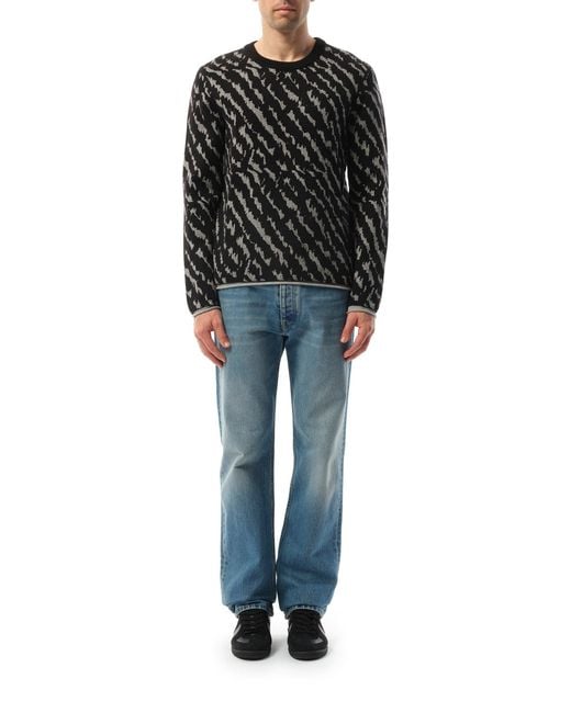 Lanvin Black Animal Jacq Knitwear, Size: Small for men