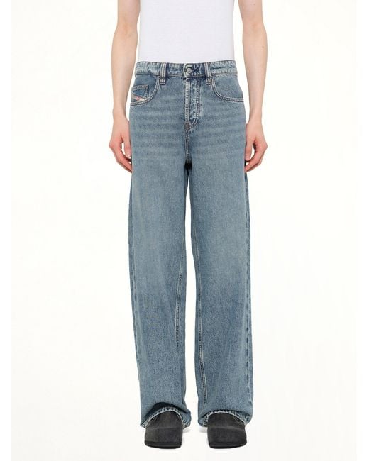 DIESEL Blue 2001 D-Macro Relaxed Jeans for men