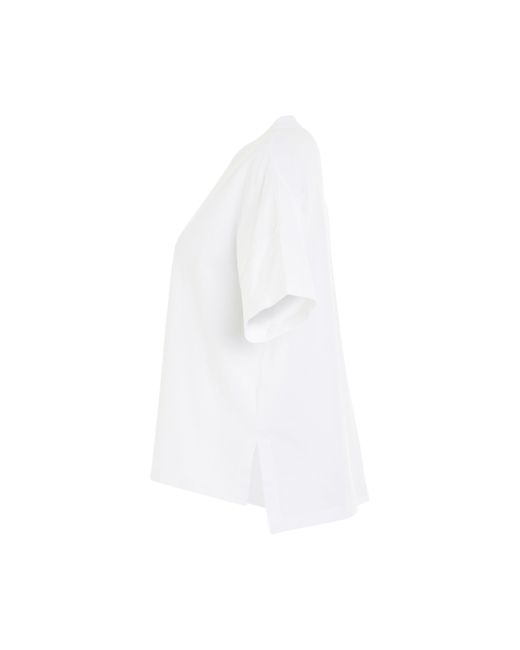Loewe White Anagram Boxy Fit T-Shirt, Short Sleeves, , 100% Cotton