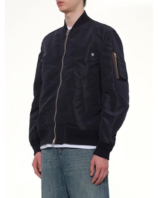 Sacai Blue Nylon Twill Blouson for men