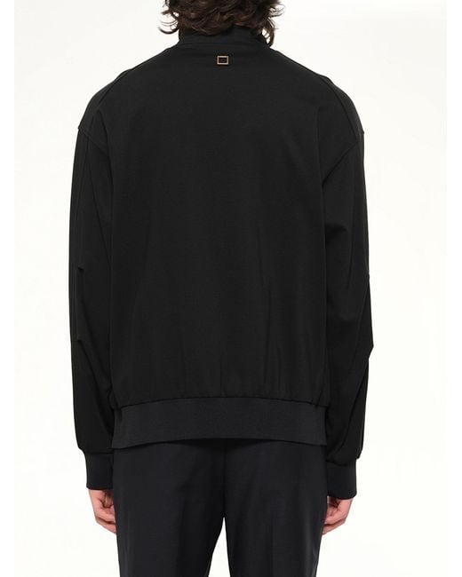 Wooyoungmi Black Track Jacket Jersey for men