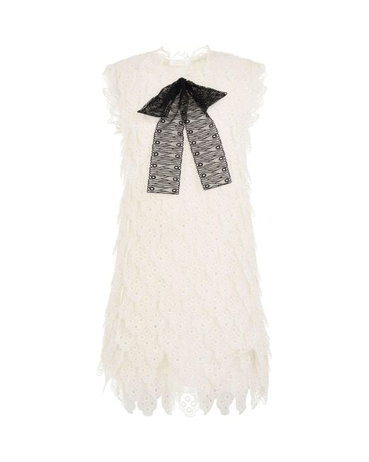 Chloé White Dress, Round Neck