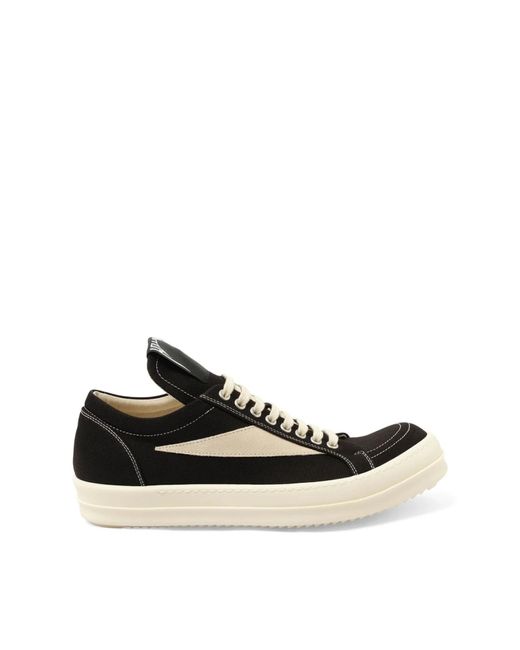 Rick Owens White Hollywood Vintage Sneaks Sneakers, 100% Cotton for men