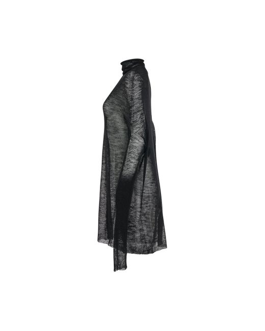 Rick Owens Gray Shroud Knit Sweater, Long Sleeves, , 100% New Wool