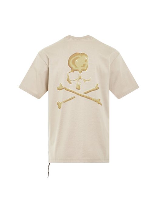 Mastermind Japan Natural Brilliant Logo T-Shirt, Round Neck, Short Sleeves, , 100% Cotton, Size: Medium for men