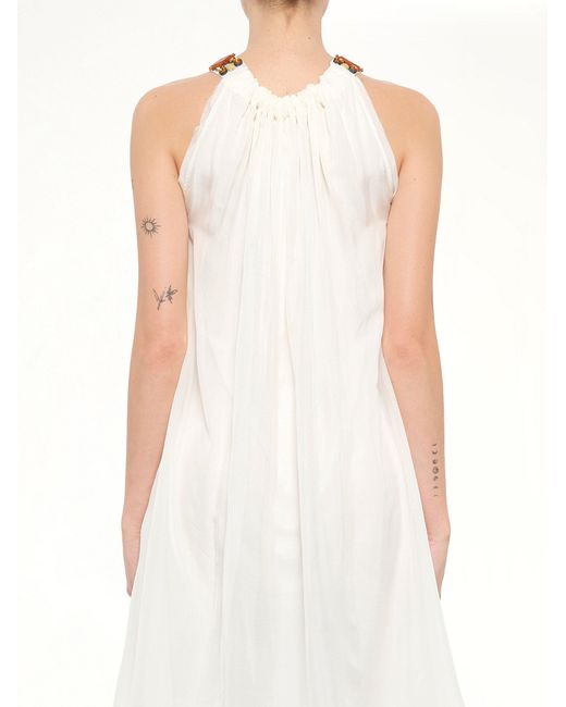 Lanvin White Jersey Dress