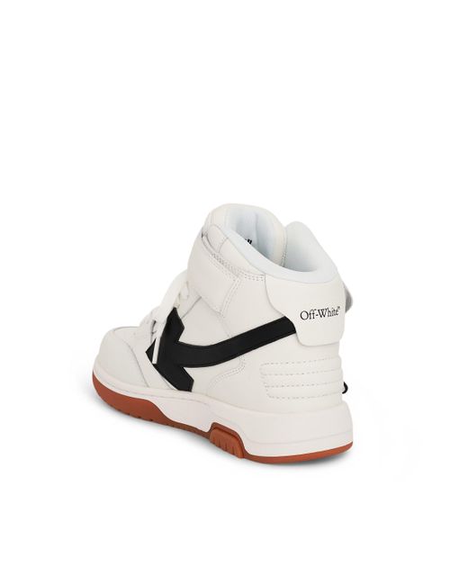 Off-White c/o Virgil Abloh White Off- Out Of Office Mid Top Leather Sneakers, /, 100% Rubber