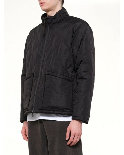 Taion Black Military Reversible Down Boa Jacket for men