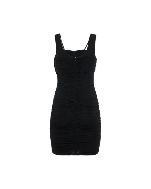 Givenchy Black Shiny Crepe Jersey Midi Dress