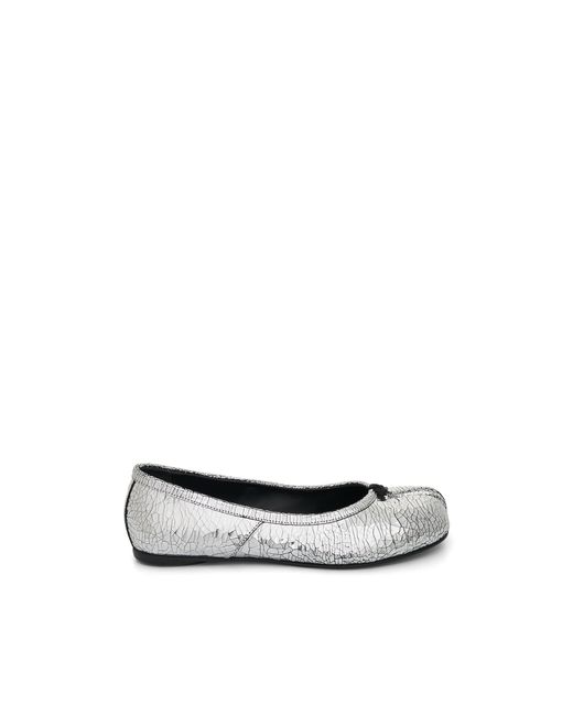 Maison Margiela White Tabi Mirror Ballerina Shoes