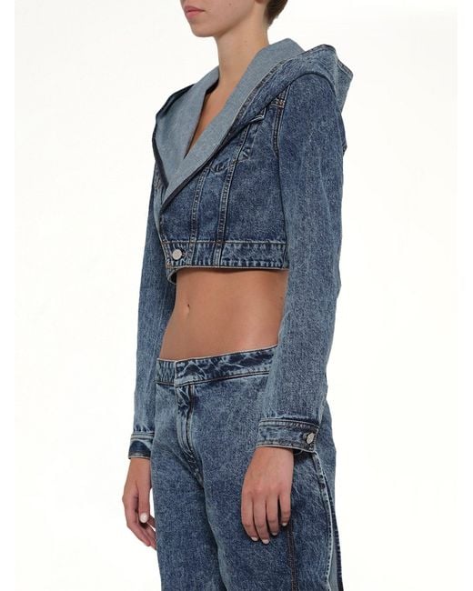 Alaïa Blue Hooded Jacket