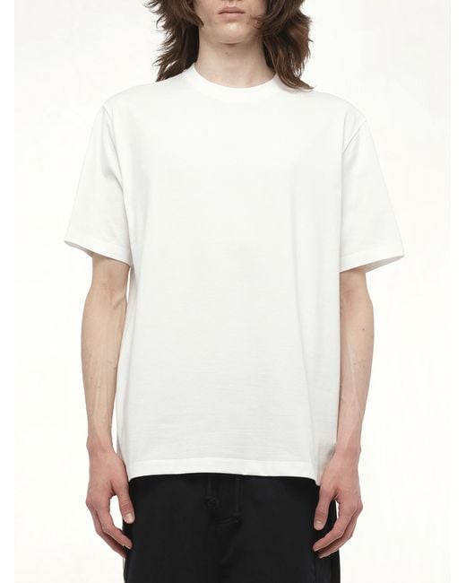 Y-3 White Short Sleeve T-Shirt for men