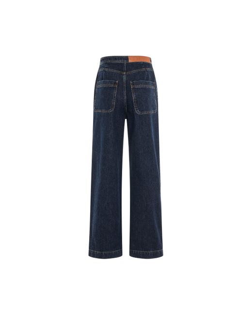 Loewe Blue High Waisted Jeans, , 100% Cotton