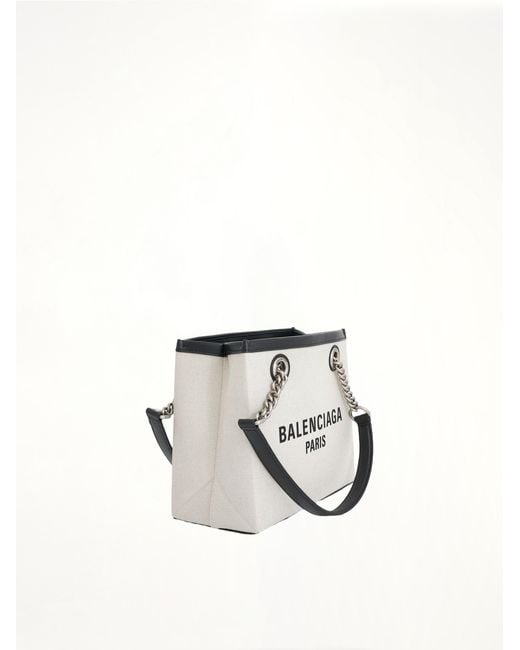 Balenciaga White Small Duty Free Tote Bag, 100% Cotton
