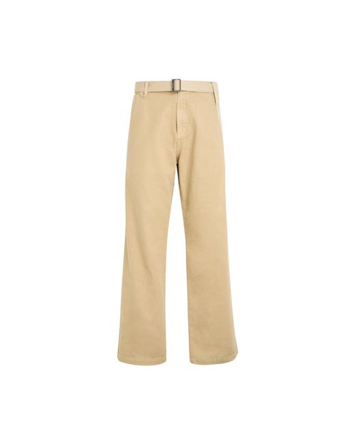 Jacquemus Natural Marrone Relax Fit Pants, , 100% Cotton for men