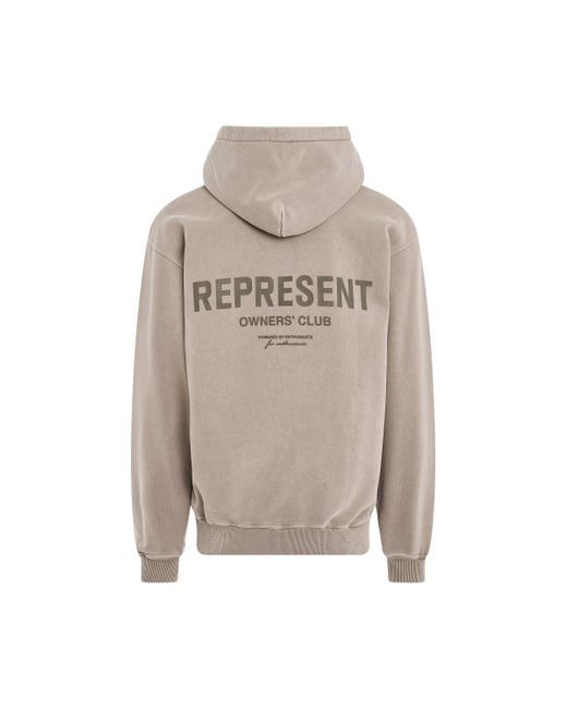 Represent Gray 'New Owners Club Hoodie, Long Sleeves, , 100% Cotton, Size: Small for men