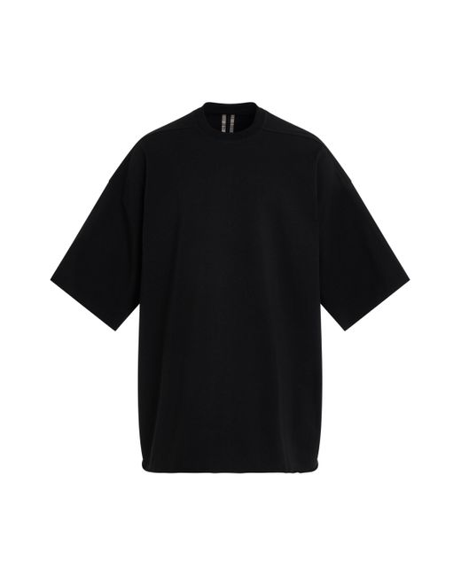 Rick Owens Black Heavy Jersey Tommy T-Shirt, Round Neck, , 100% Cotton for men