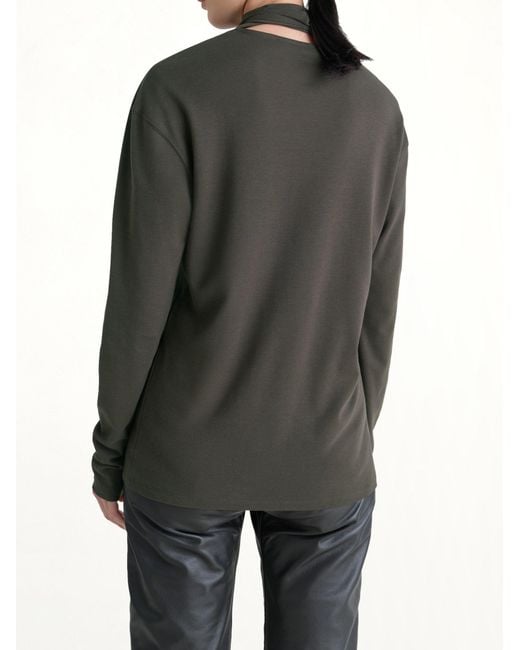 Lemaire Gray Long Sleeve Foulard Top