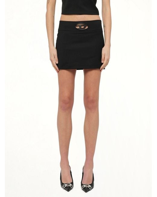 DIESEL Women's Black O-Dixy Mini Skirt