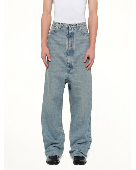 Maison Margiela Blue Dropped Crotch Jeans for men