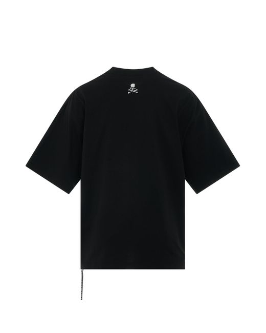 Mastermind Japan Black 'Skull Embroidered Boxy Fit T-Shirt, Short Sleeves, , 100% Cotton, Size: Small for men