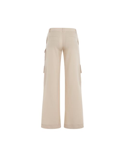 Off-White c/o Virgil Abloh Natural Off- Toybox Dry Multipacket N-Arrow Pants, , 100% Wool