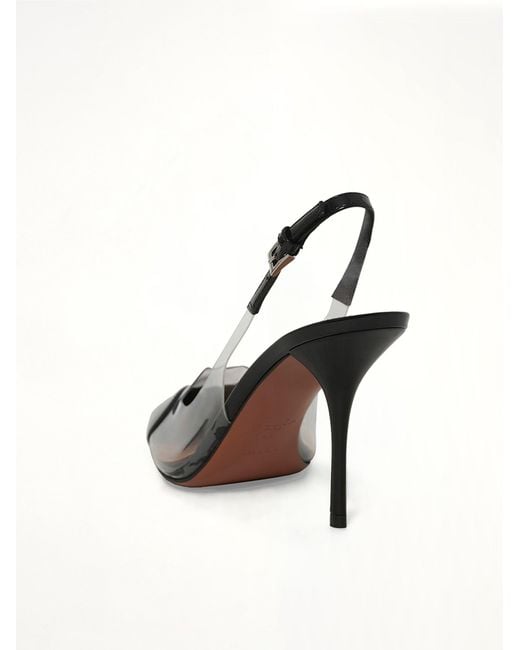Alaïa Metallic Le Coeur Slingbacks H90