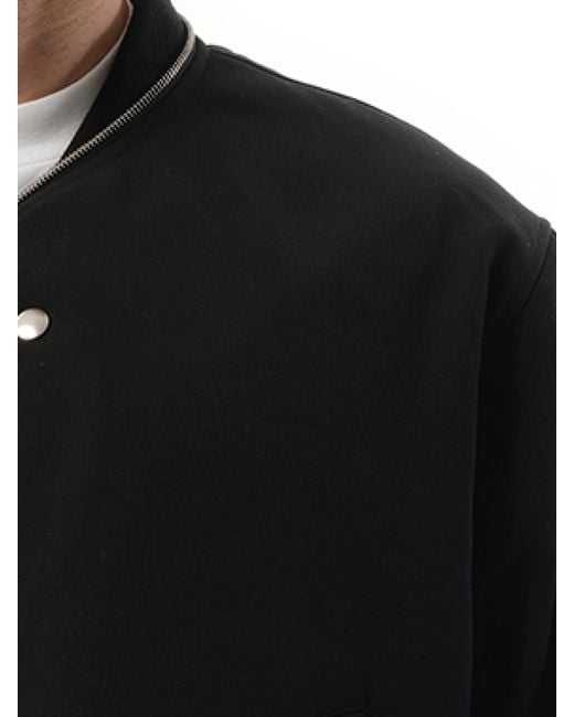 Jil Sander Black Zip Bomber Jacket for men