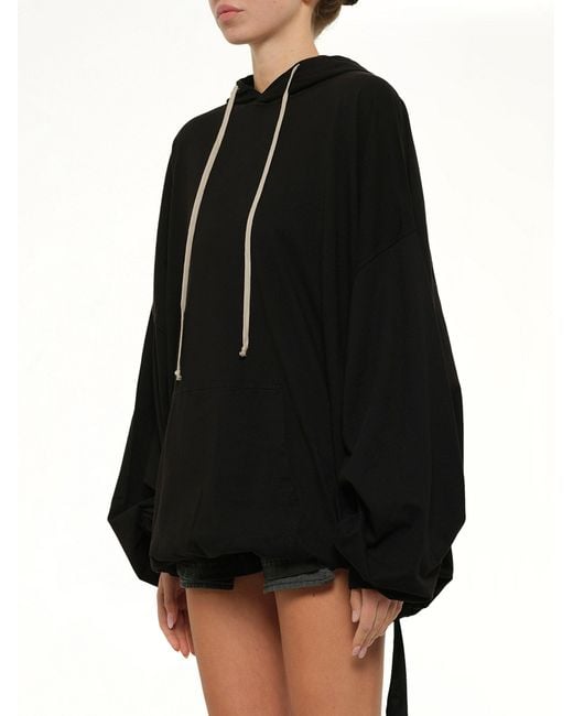 Rick Owens Black Hun Hoodie