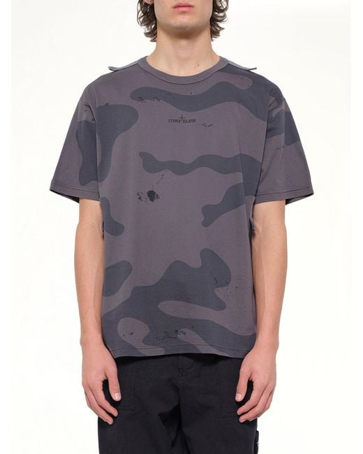 Stone Island Gray 2100016 Ss T-Shirt for men
