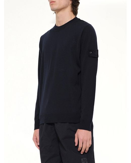 Stone Island Blue 5100074 Crew Neck for men