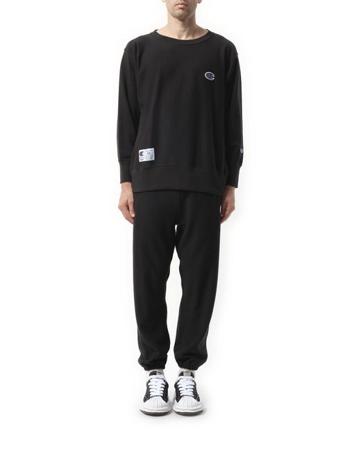 Undercover Black X Champion Sweatshirt, 100% Cotton, Size: Small for men
