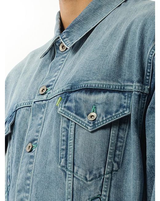 Doublet Blue Care Denim Jacket, Long Sleeves, 100% Cotton, Size: Small for men