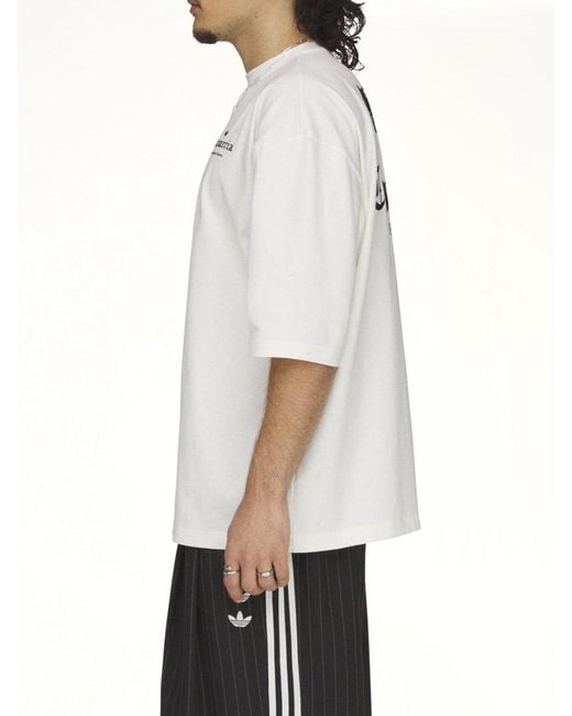 Willy Chavarria White Adidas X Chavarria Logo Ss T-Shirt for men