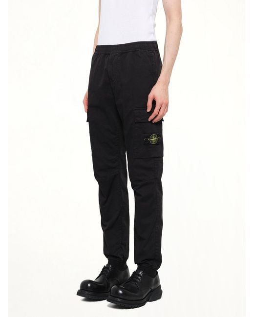 Stone Island Black 3100033 Cotton Satin Trouser for men