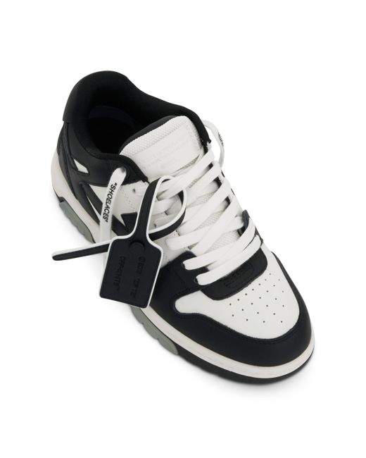 Off-White c/o Virgil Abloh Black Off- Out Of Office Leather Sneakers, /, 100% Rubber