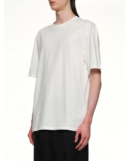 Jil Sander White Logo T-Shirt for men