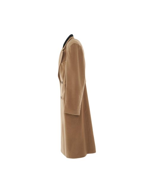 Maison Margiela Brown Double Breasted Wool Coat, , 100% Viscose for men