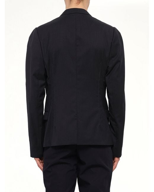 Lanvin Blue Jacket With Displaced Lapel for men