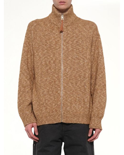 Loewe Natural Zip-Up Cardigan for men