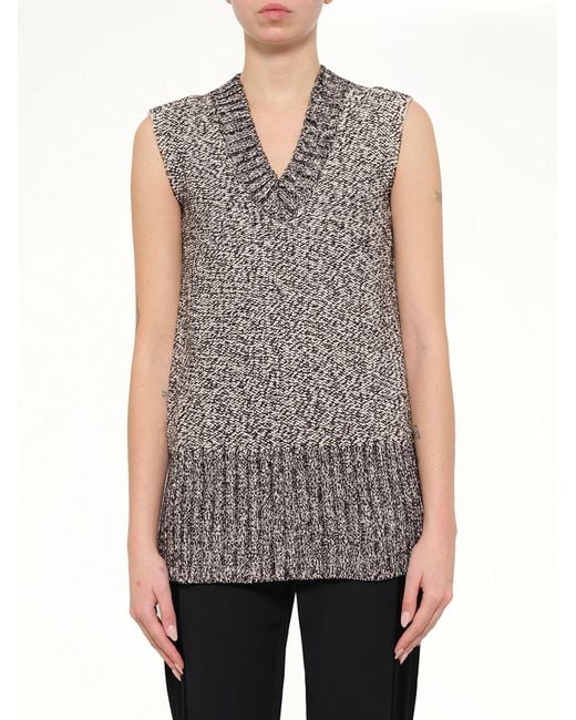 Lanvin Gray Knitted Top
