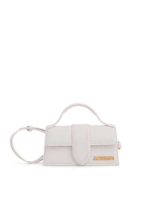 Jacquemus White Le Bambino Mini Leather Bag, 100% Leather