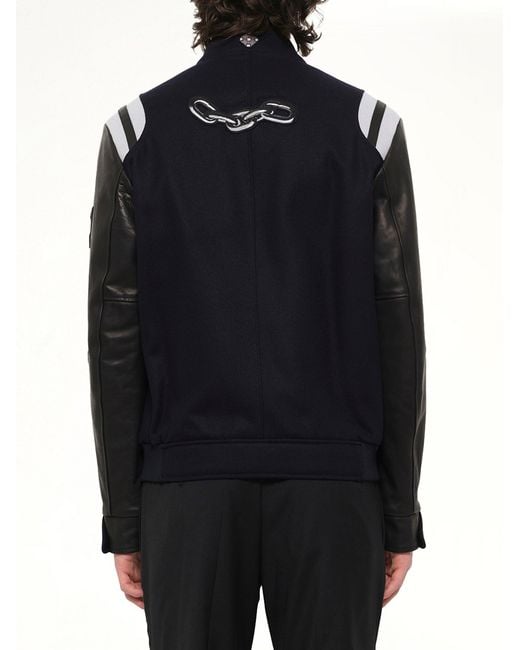 Lanvin Black Baseball Jacket for men