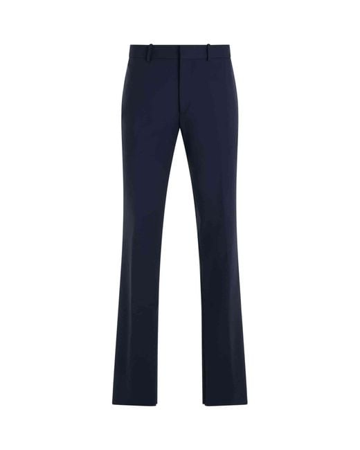 Off-White c/o Virgil Abloh Blue Ow Embroidered Slim Fit Pants for men