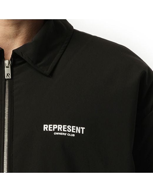 Represent Black 'Owners Club Coach Jacket, , 100% Polyester, Size: Small for men