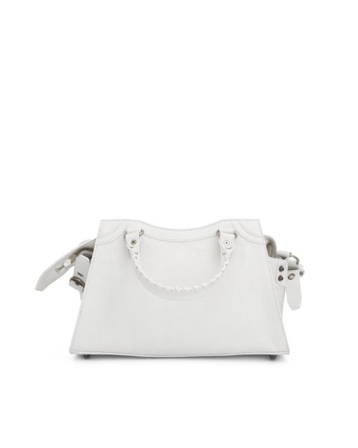 Women's Neo Cagole City Small Handbag Dirty Effect in Optic White