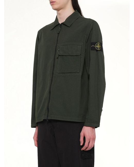 Stone Island Green 120000 Overshirt for men