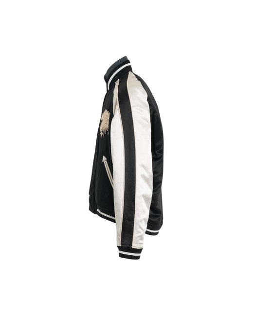 Maison Mihara Yasuhiro Black Reversible Souvenir Bomber Jacket, Long Sleeves, , 100% Cotton for men